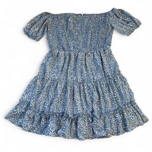 Miss Sparkling Floral Boho Smocked Sundress Women’s XL Summer Beach Vacation